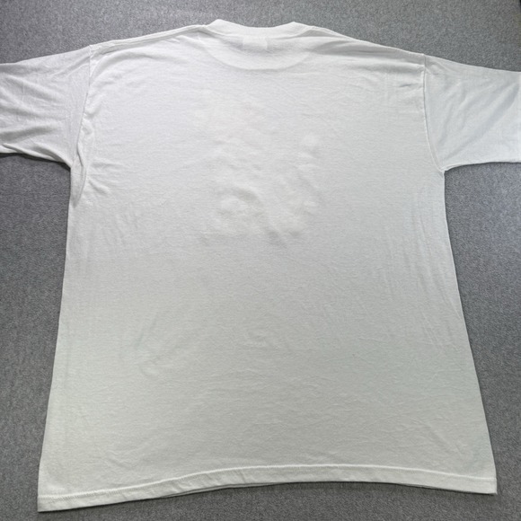 Vintage 1990 Country Calico Cat T-Shirt XL Single Stitch Air Waves Made USA - Picture 9 of 9